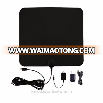 Flat HD Digital Indoor Antenna TV Antenna 50 Miles Detachable Amplifier Signal Booster for DVB-T2 ISDB-T ATSC digital TV antenna